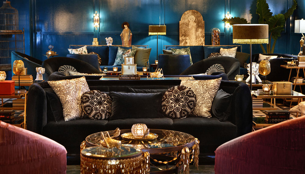 Peacock Room lounge area with couches and chairs